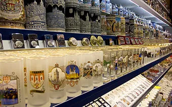 Magasin de souvenirs à Prague, République tchèque