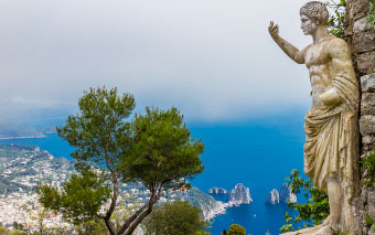 Vue depuis le Monte Solaro, Capri, Italie